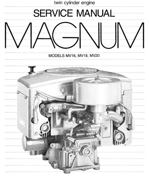Product picture KOHLER Magnum MV16 MV18 MV20 Service Repair Manual Twin Cylinder