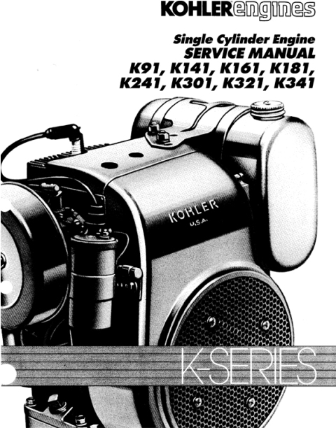 Product picture KOHLER Service Repair Manual  K Series K91 K141 K161 K181 K241 K301 K3
