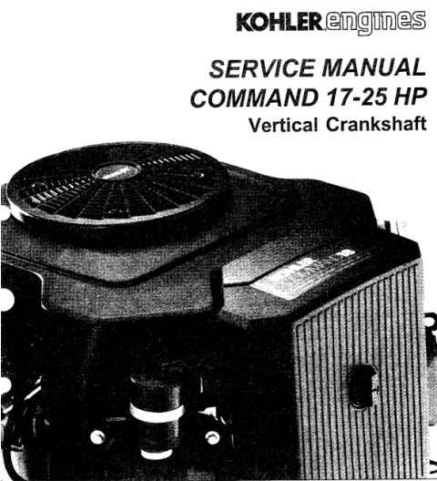 Product picture KOHLER Command 17 25 HP Repair Service Manual Vertical Crankshaft