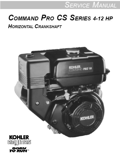 Product picture KOHLER COMMAND PRO CS SERIES 4-12 HP Service Repair Manual  HORIZONTAL CRANKSHAFT