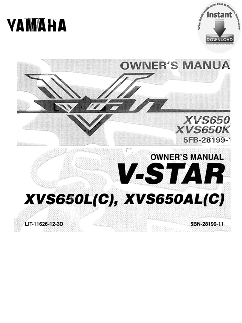 Product picture Yamaha_XVS_650K(KC) & XVS650L(AL)_Drag_Star_Owners_Manual